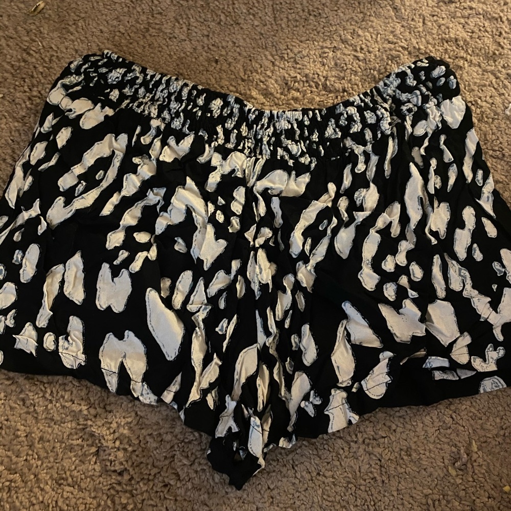 Black and white shorts